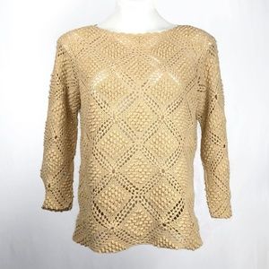Jones New York Hand Knit Crochet Top